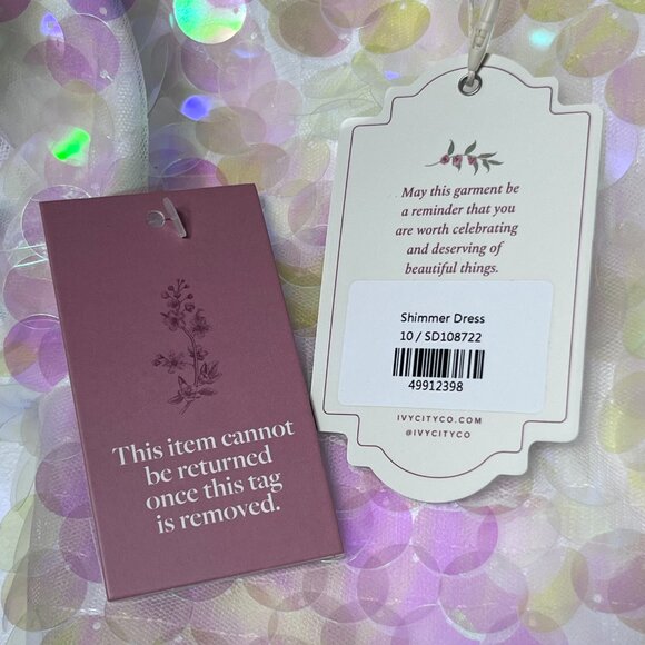 NWT Ivy City Shimmer Dress Size 10 - Picture 3 of 5